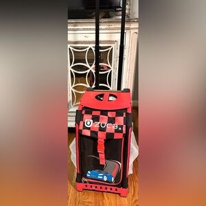 ZUCA Red and Black Rolling Bag